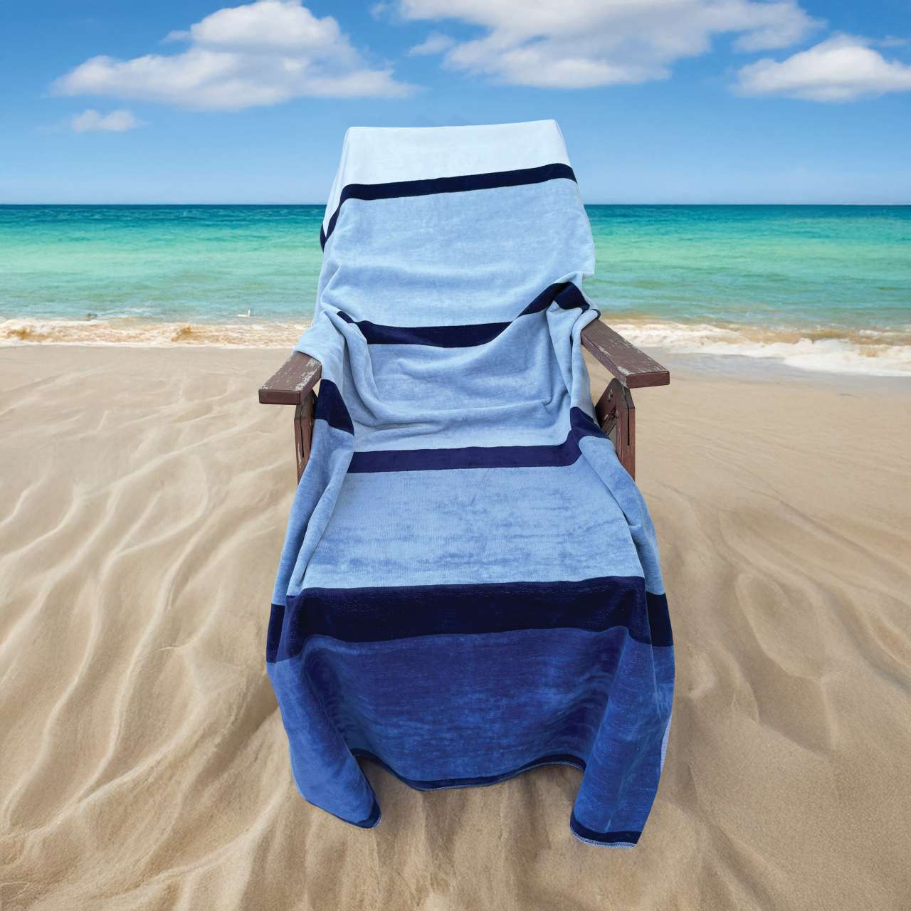 olv4020 OLIMA „BLUE WAVE” BEACH VELOUR TOWEL