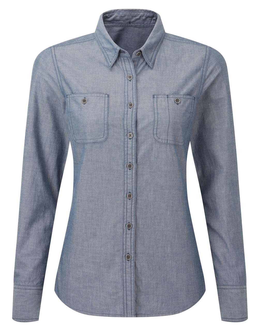 pr347 WOMEN'S ORGANIC CHAMBRAY FAIRTRADE SHIRT