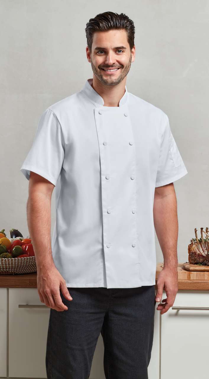 pr902 CHEF'S COOLCHECKER® SHORT SLEEVE JACKET