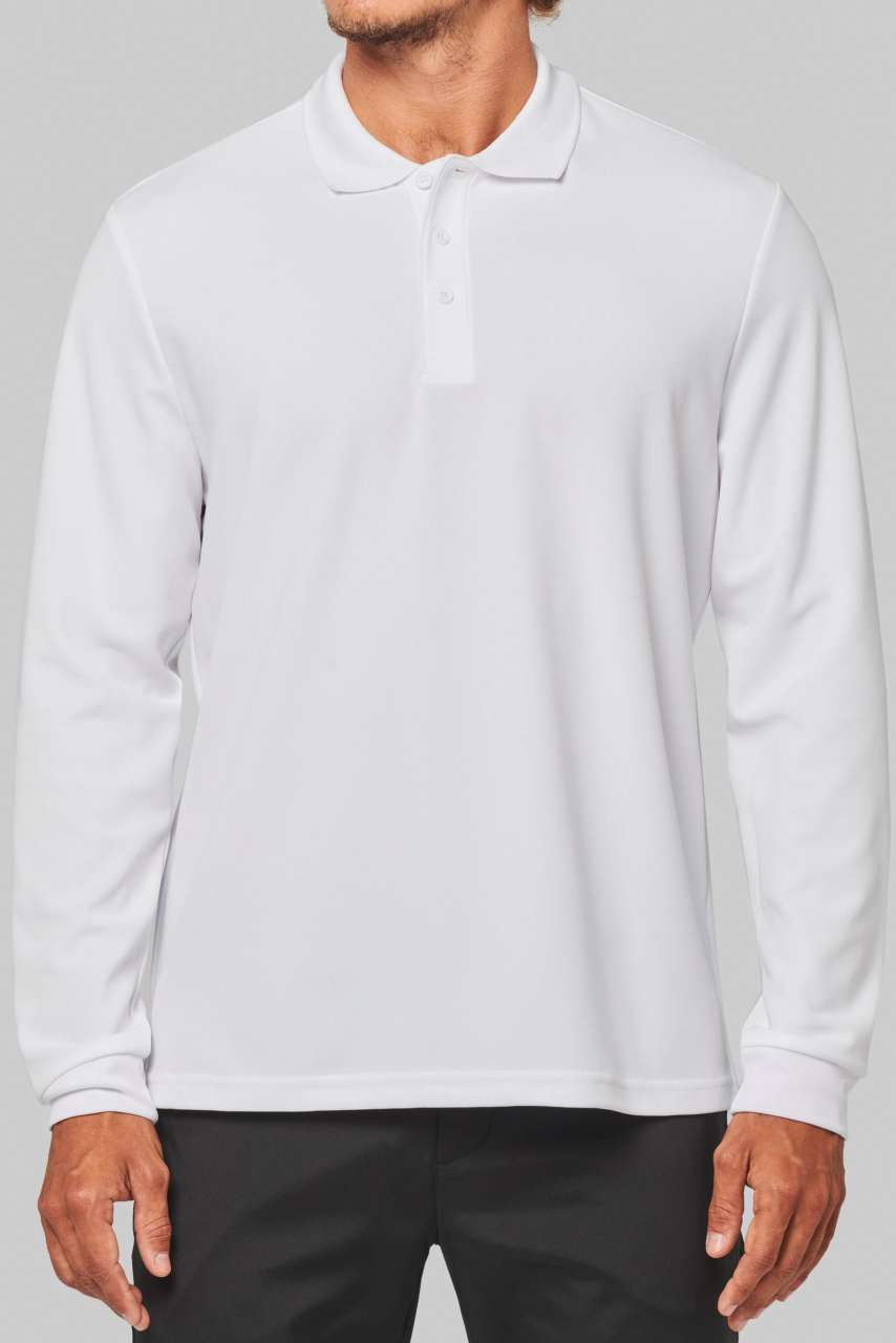 pa495 ADULT COOL PLUS® LONG-SLEEVED POLO SHIRT