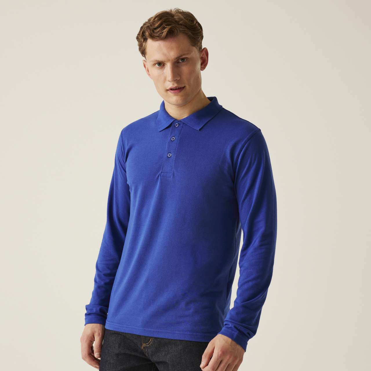 retrs222 PRO 65/35 LONG SLEEVE POLO SHIRT