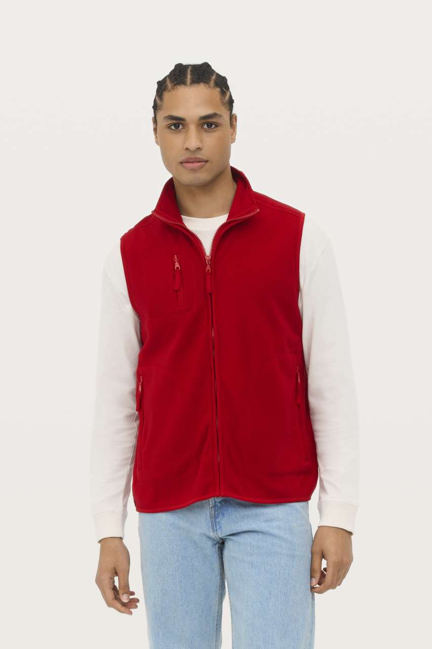 so51000 SOL'S NORWAY - UNISEX SLEEVELESS FLEECE CARDIGAN