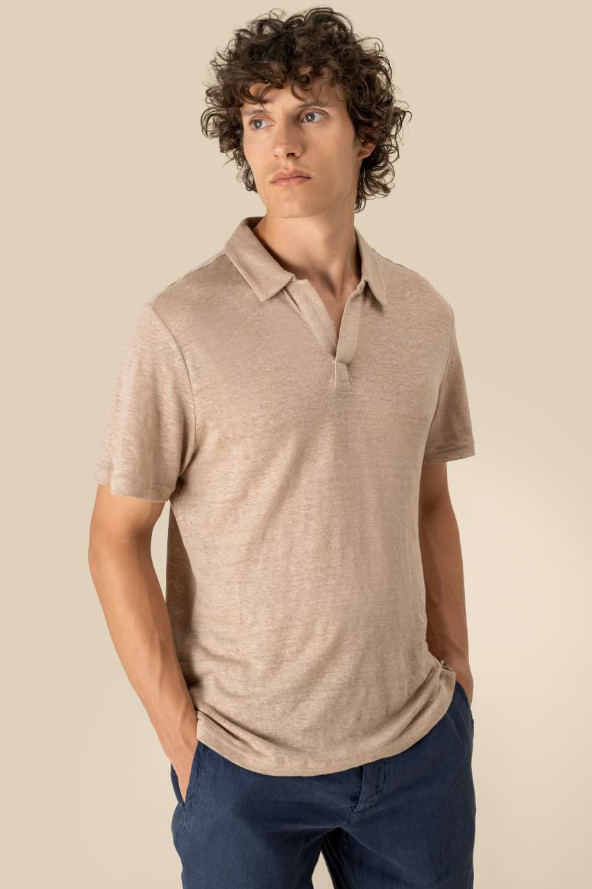 sp220 MEN’S LINEN POLO SHIRT