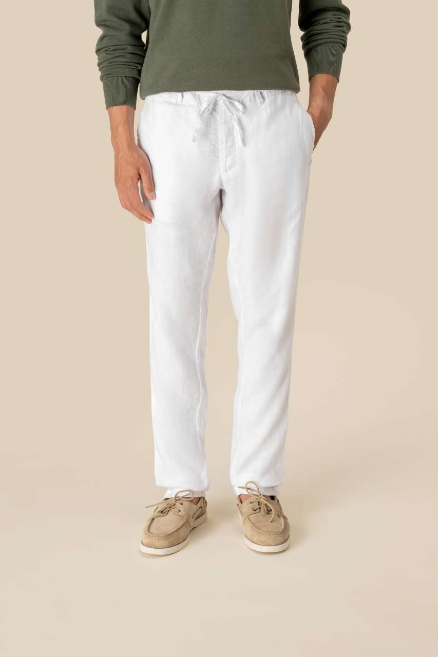 sp732 ECO-FRIENDLY MEN'S LINEN WASHED EFFECT TROUSERS